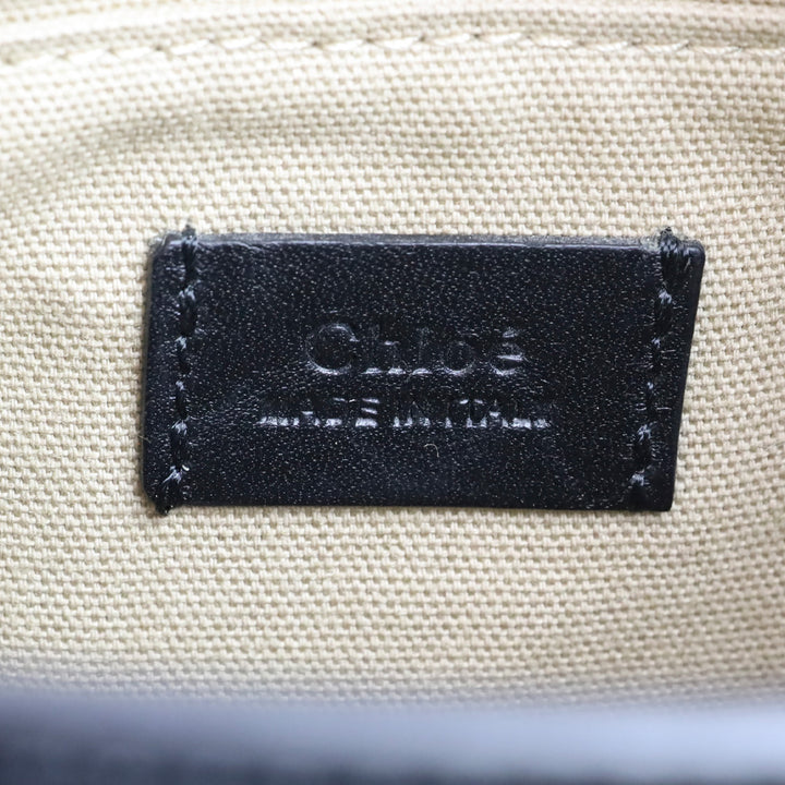 Chloé Black Leather Mini Roy Bucket Bag