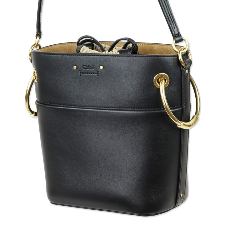 Chloé Black Leather Roy Bucket Bag