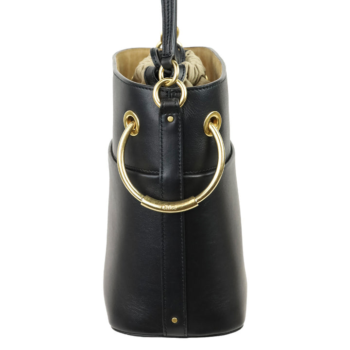 Chloé Black Leather Roy Bucket Bag