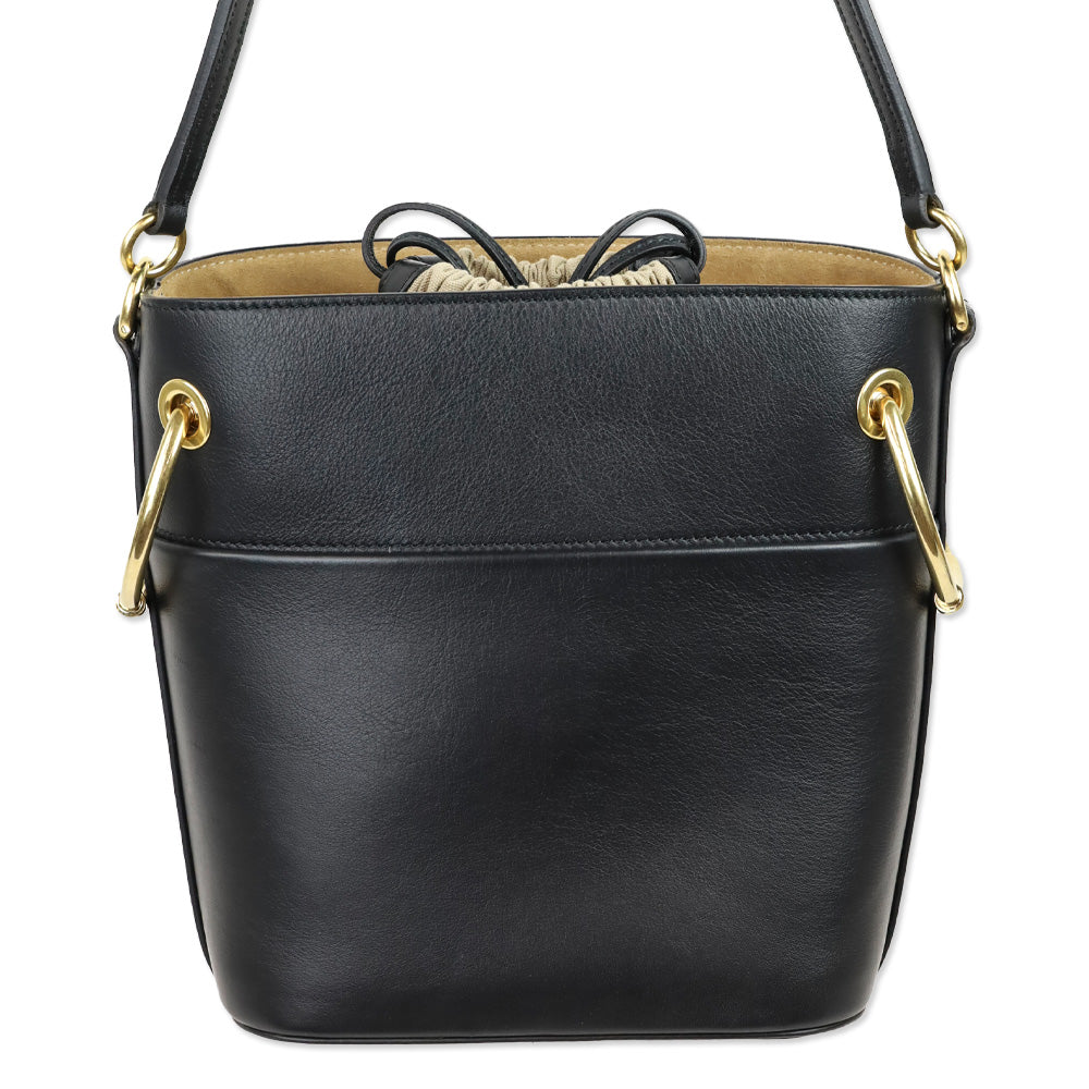 Chloé Black Leather Roy Bucket Bag