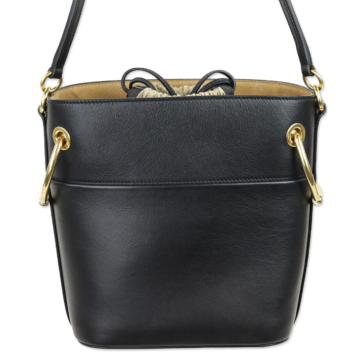 Chloé Black Leather Roy Bucket Bag