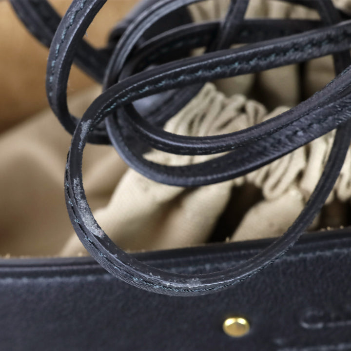 Chloé Black Leather Roy Bucket Bag