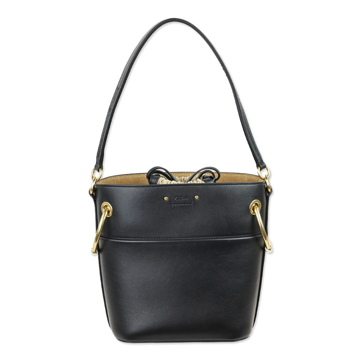Chloé Black Leather Roy Bucket Bag