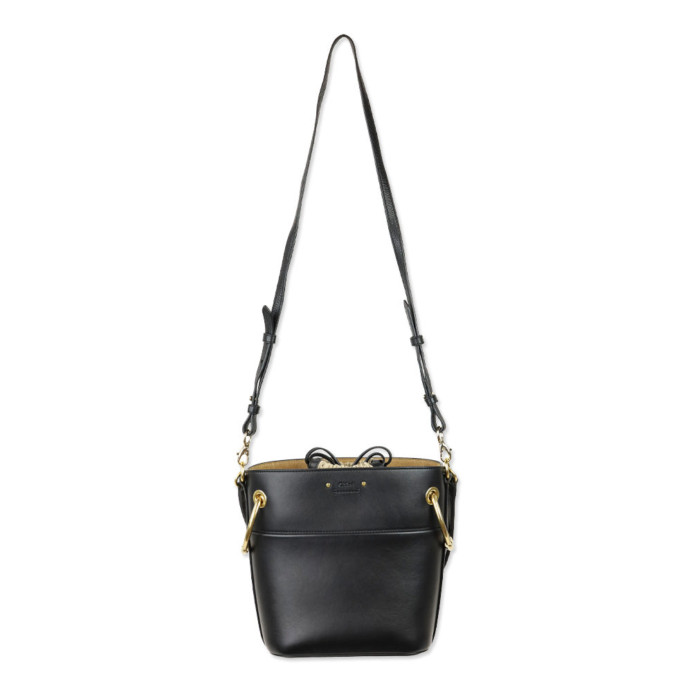 Chloé Black Leather Roy Bucket Bag