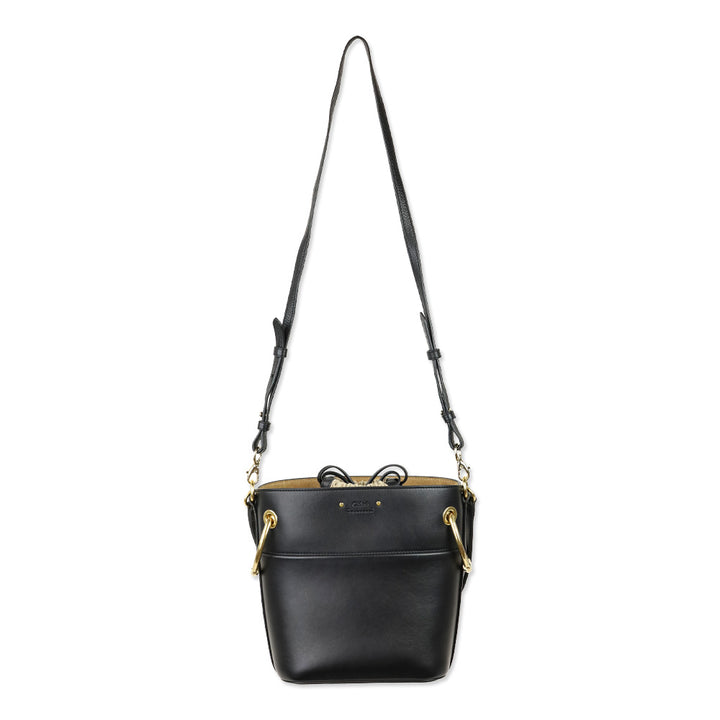 Chloé Black Leather Roy Bucket Bag