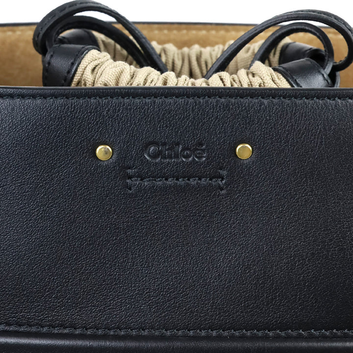Chloé Black Leather Roy Bucket Bag