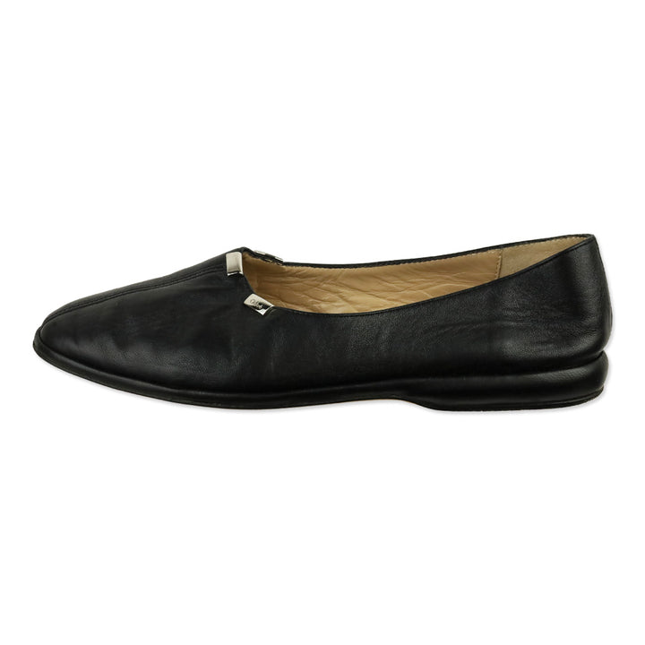 Chloé Black Leather Travel Flat Slippers