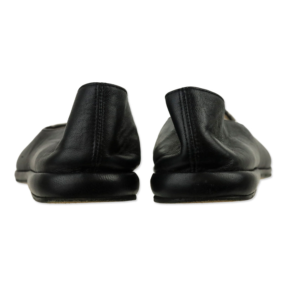 Chloé Black Leather Travel Flat Slippers