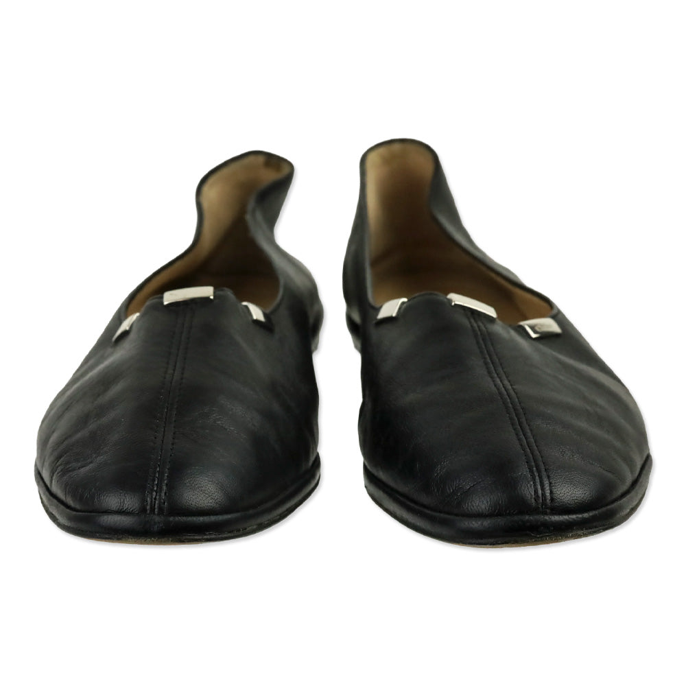 Chloé Black Leather Travel Flat Slippers