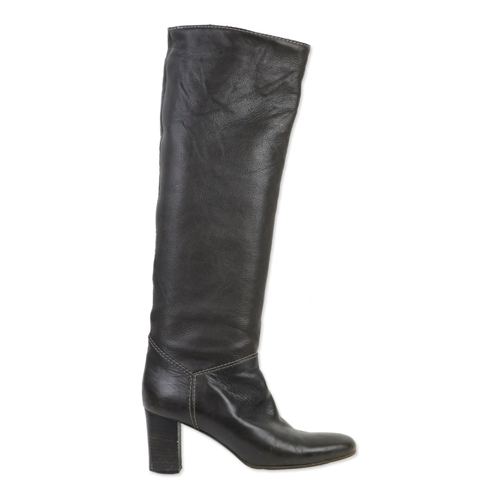 Chloé Brown Leather Knee-High Boots