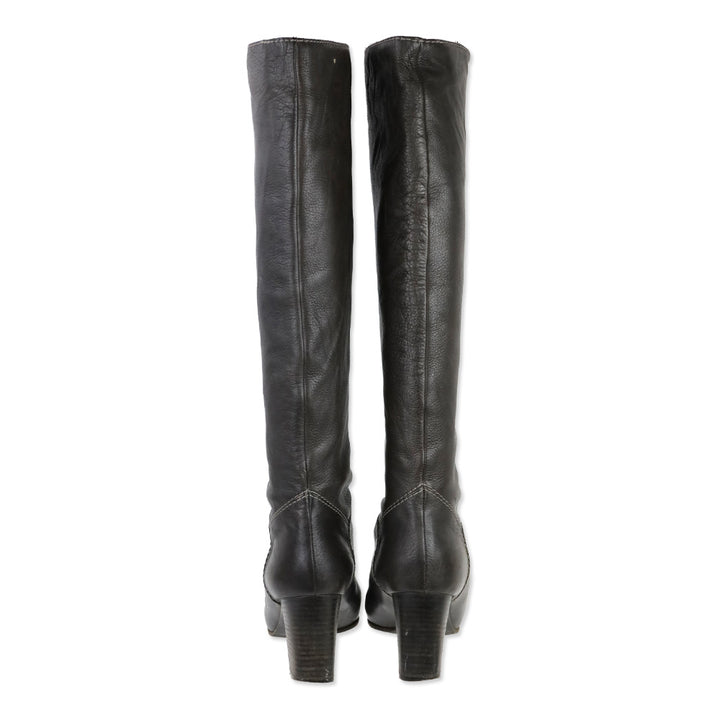 Chloé Brown Leather Knee-High Boots