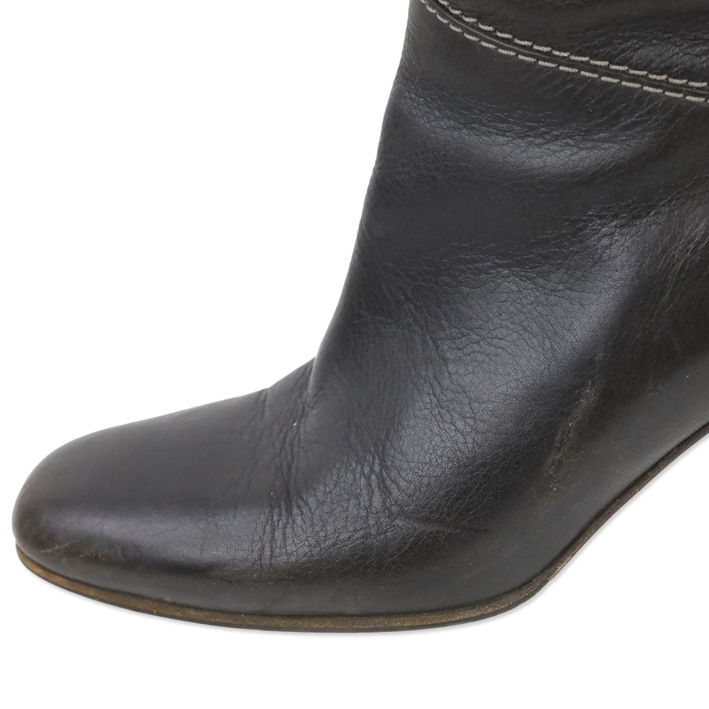 Chloé Brown Leather Knee-High Boots