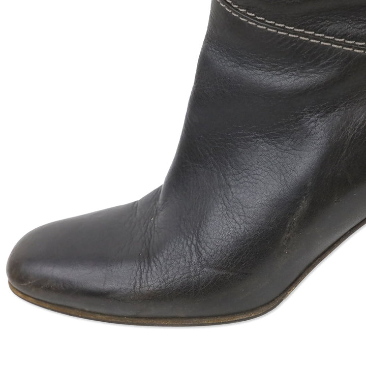 Chloé Brown Leather Knee-High Boots