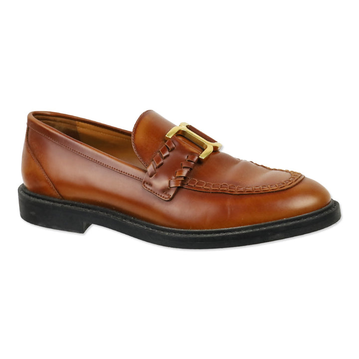 Chloé Brown Leather Marcie Loafers