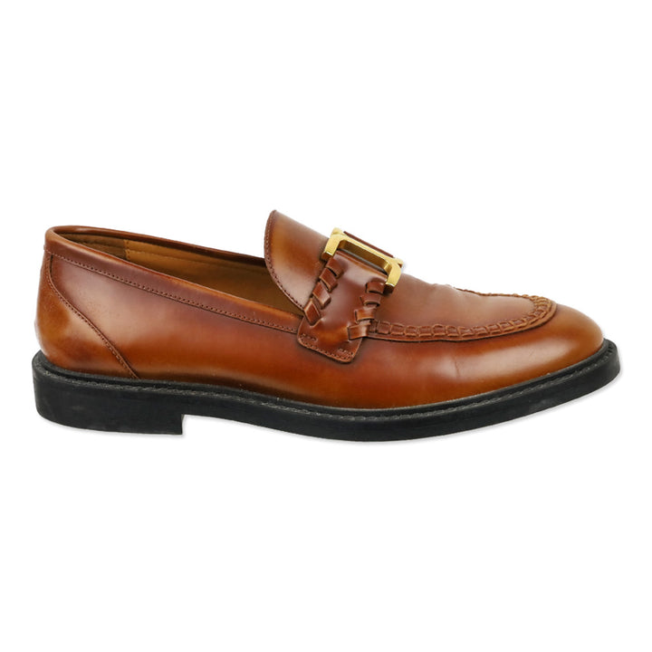 Chloé Brown Leather Marcie Loafers