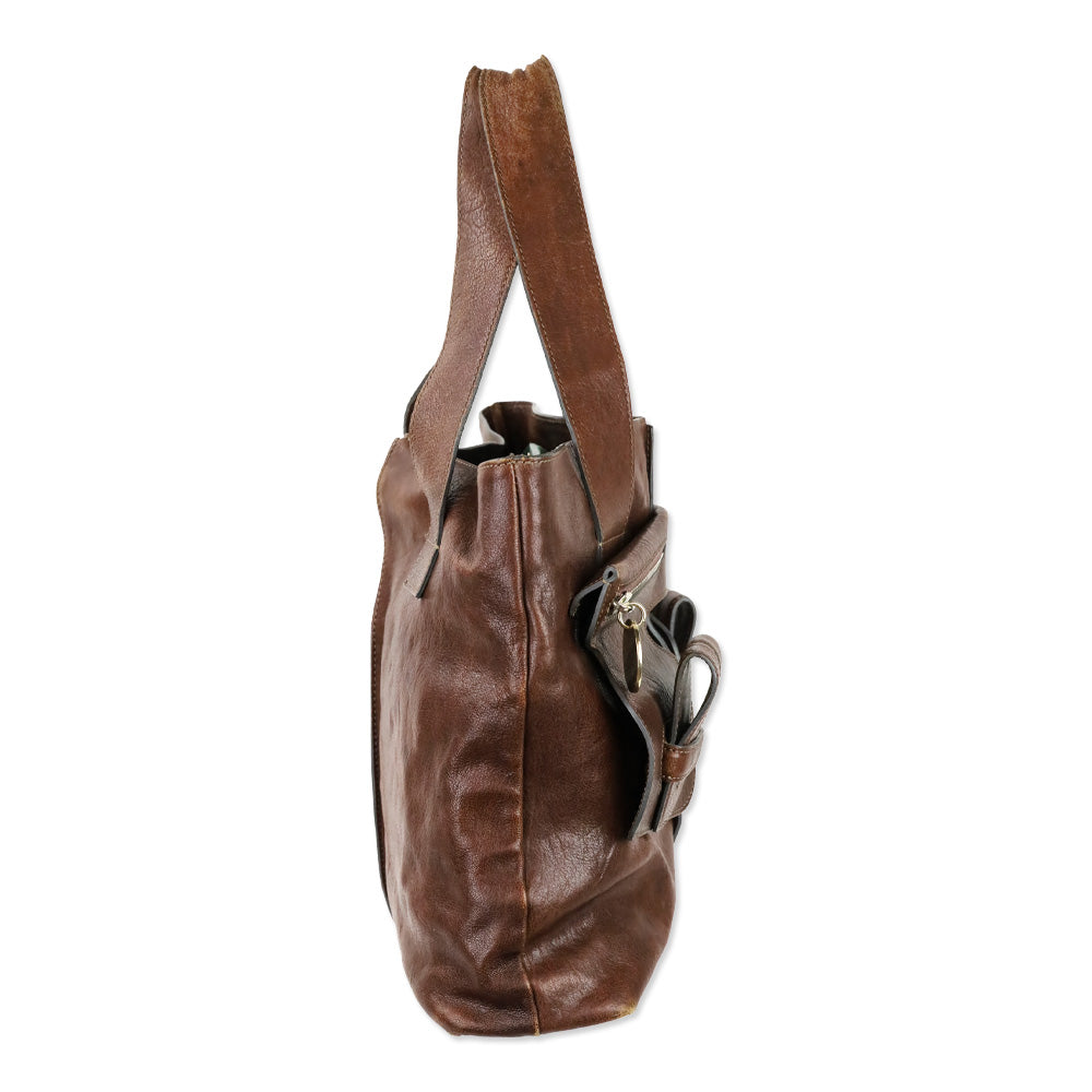 Chloé Brown Leather Saskia Tote Bag