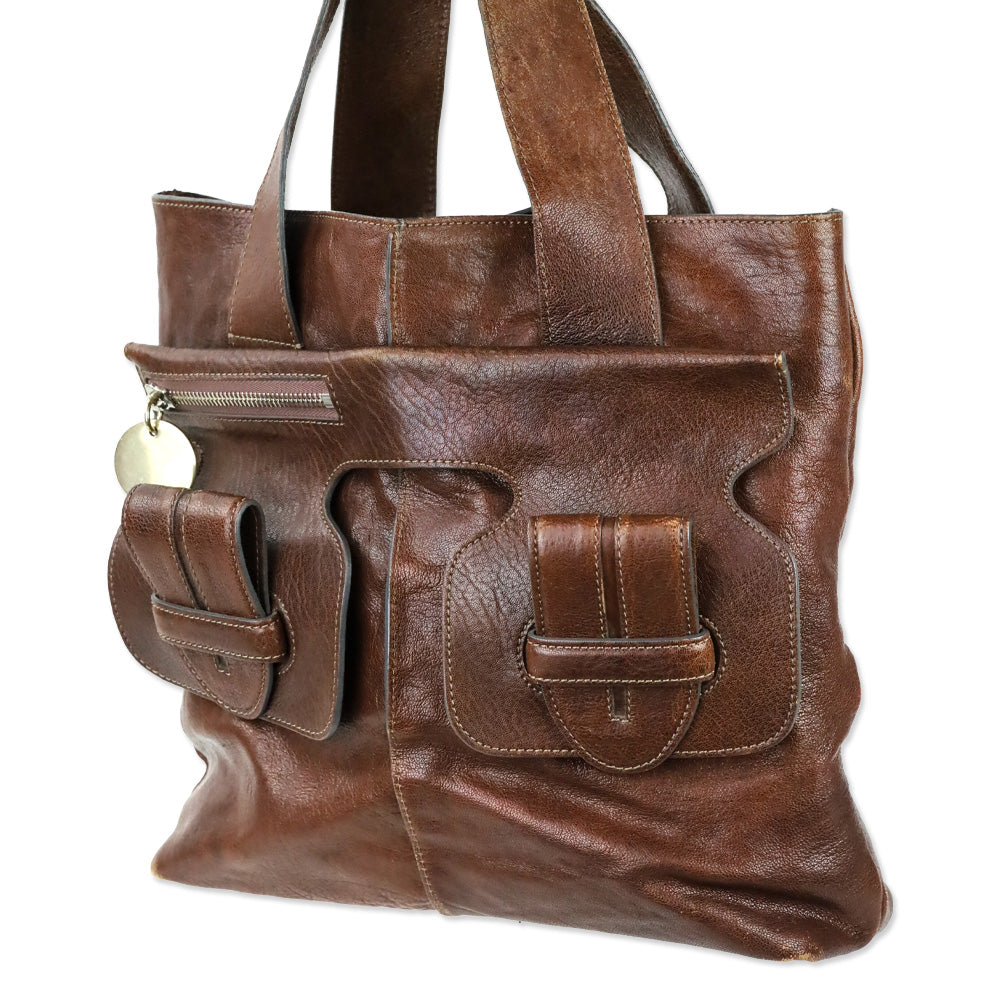 Chloé Brown Leather Saskia Tote Bag