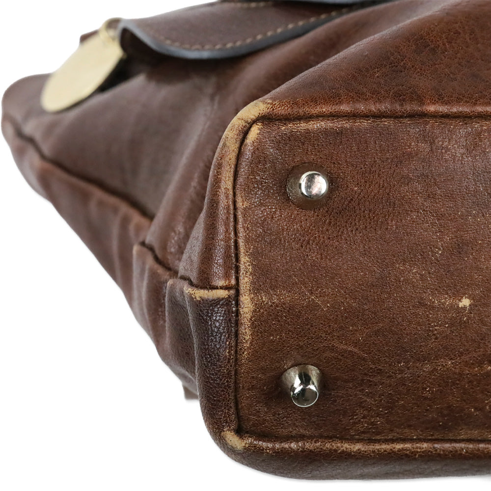 Chloé Brown Leather Saskia Tote Bag