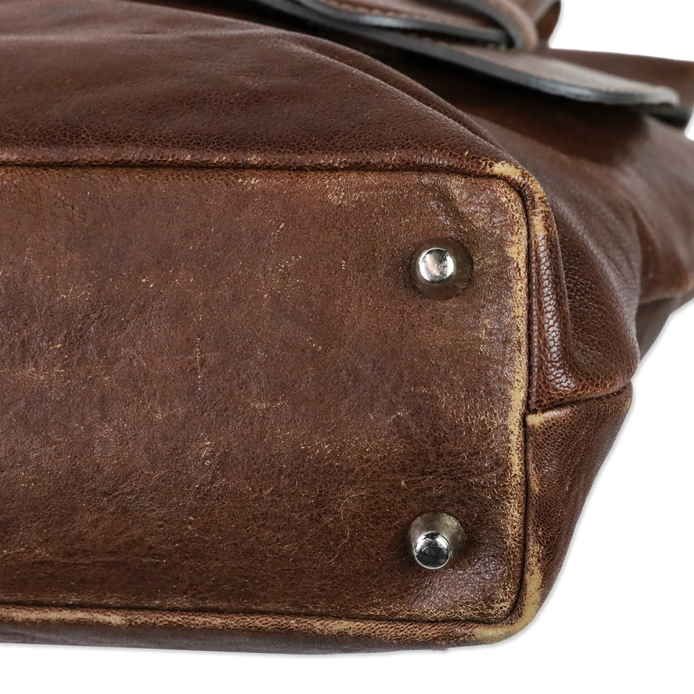 Chloé Brown Leather Saskia Tote Bag