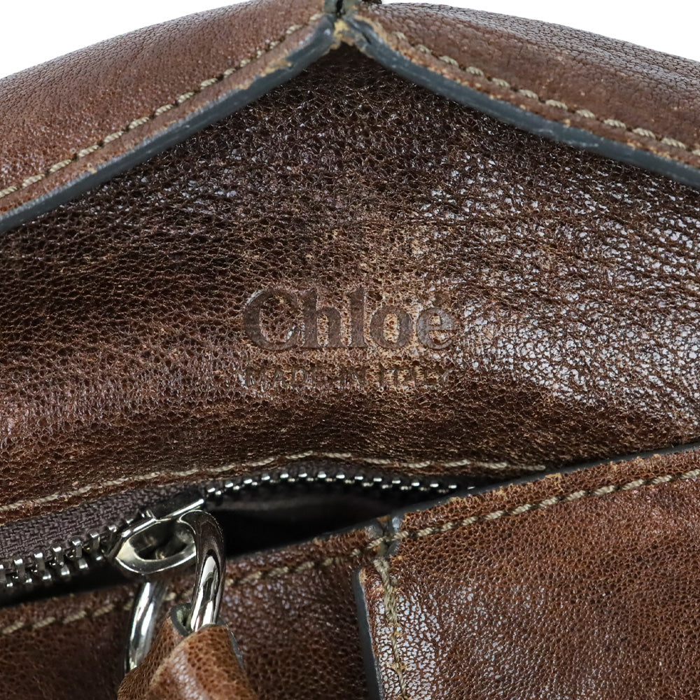 Chloé Brown Leather Saskia Tote Bag