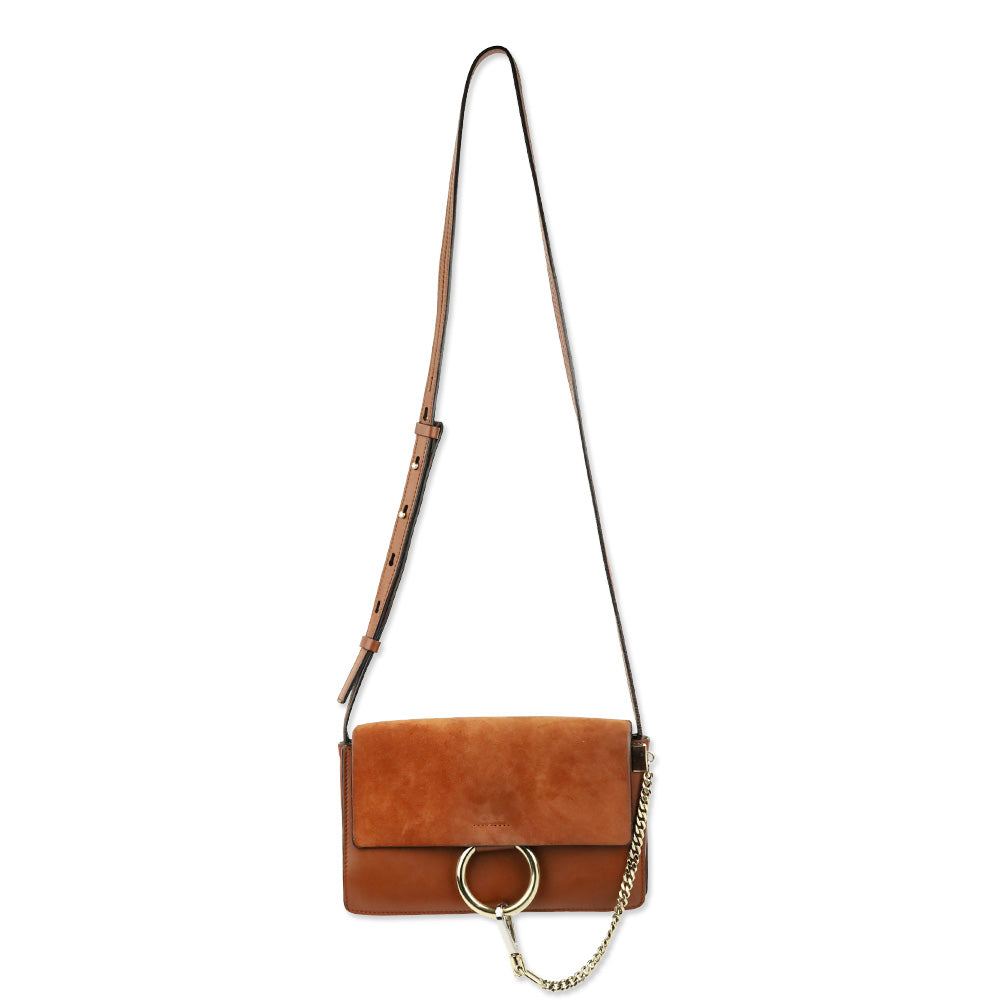 Chloé Classic Tobacco Signature Faye Small Crossbody Bag