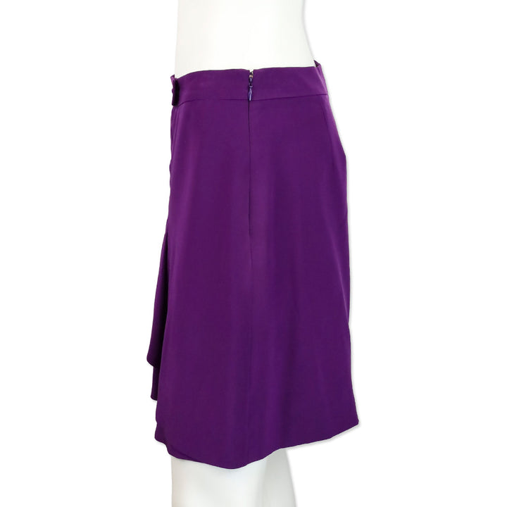 Chloé Cyclamen Purple Silk Ruffle Mini Skirt