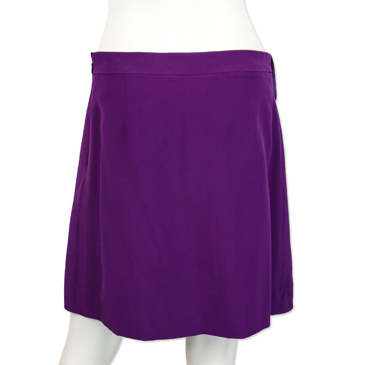Chloé Cyclamen Purple Silk Ruffle Mini Skirt