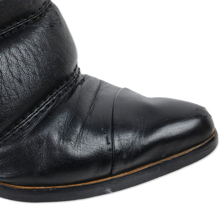 Chloé Devon Quilted Puffer Black Leather Ankle Boots