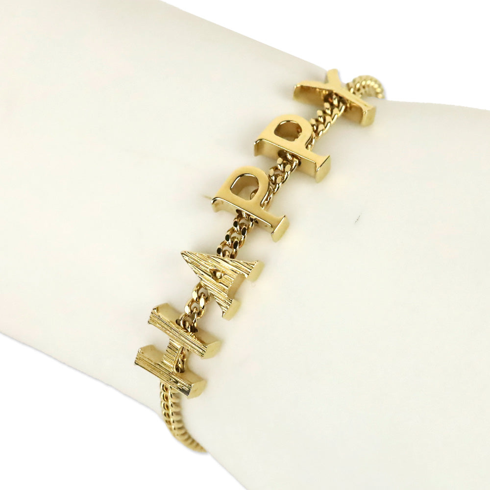 Chloé Gold Tone Happy Charm Bracelet