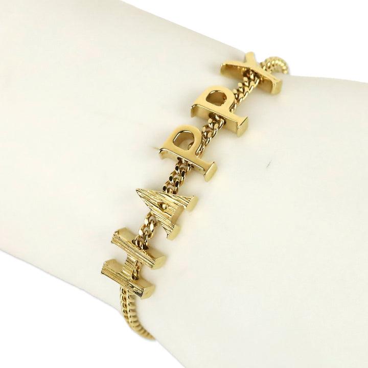 Chloé Gold Tone Happy Charm Bracelet