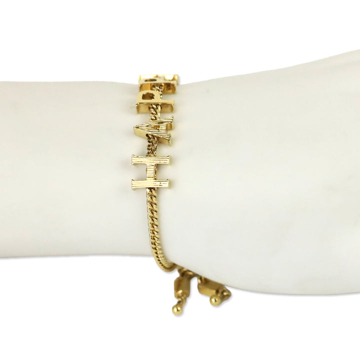 Chloé Gold Tone Happy Charm Bracelet