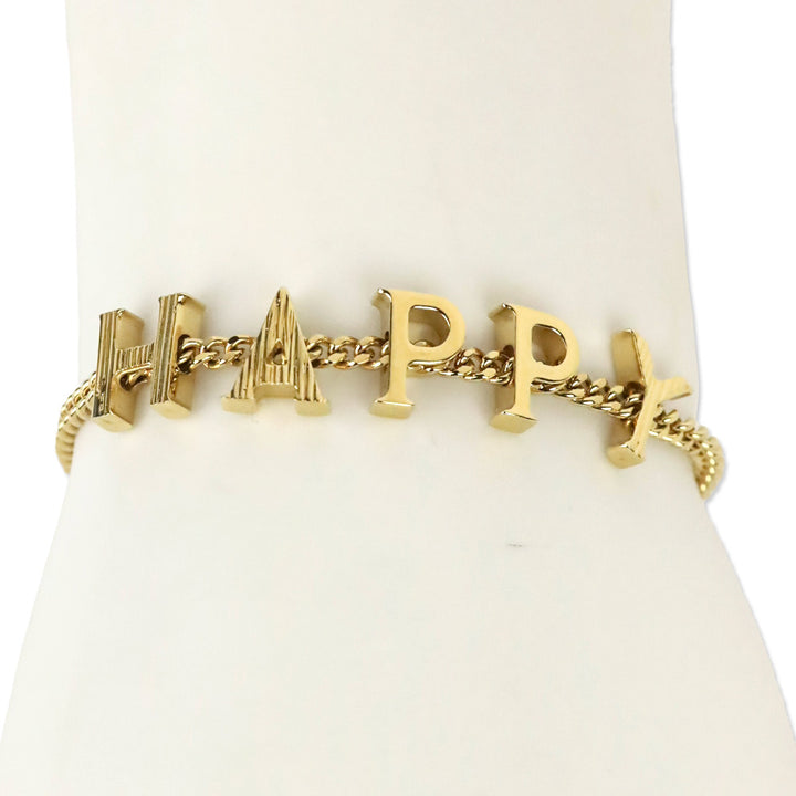 Chloé Gold Tone Happy Charm Bracelet