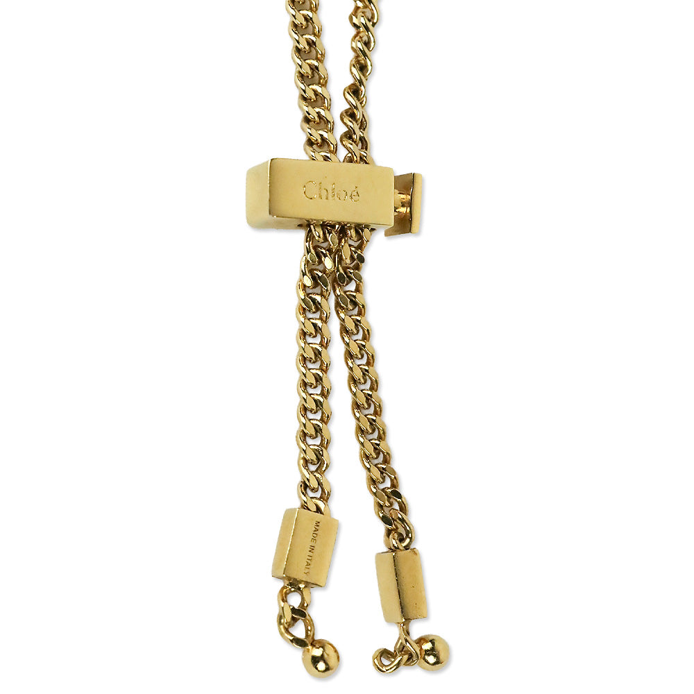 Chloé Gold Tone Happy Charm Bracelet