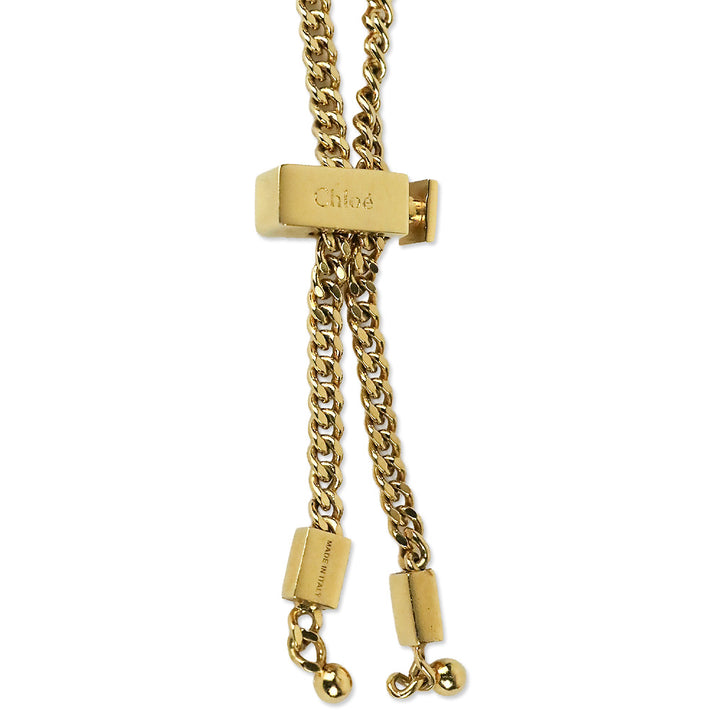 Chloé Gold Tone Happy Charm Bracelet