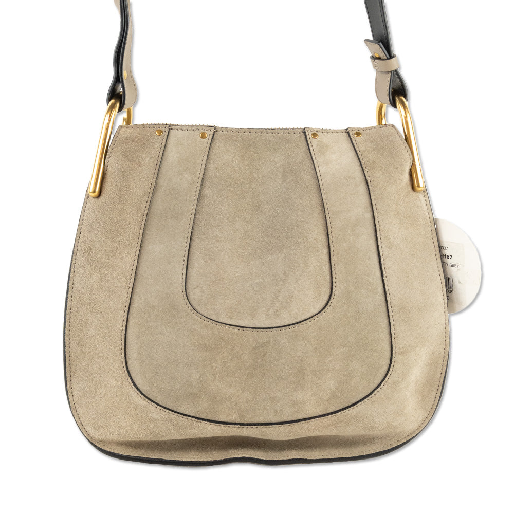 Chloé Hayley Grey Suede Hobo Bag