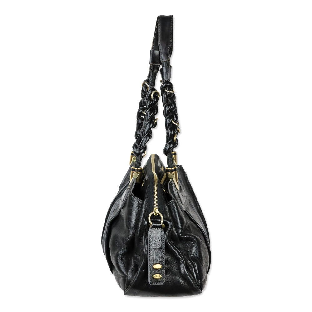 Chloé Héloïse Black Leather Satchel