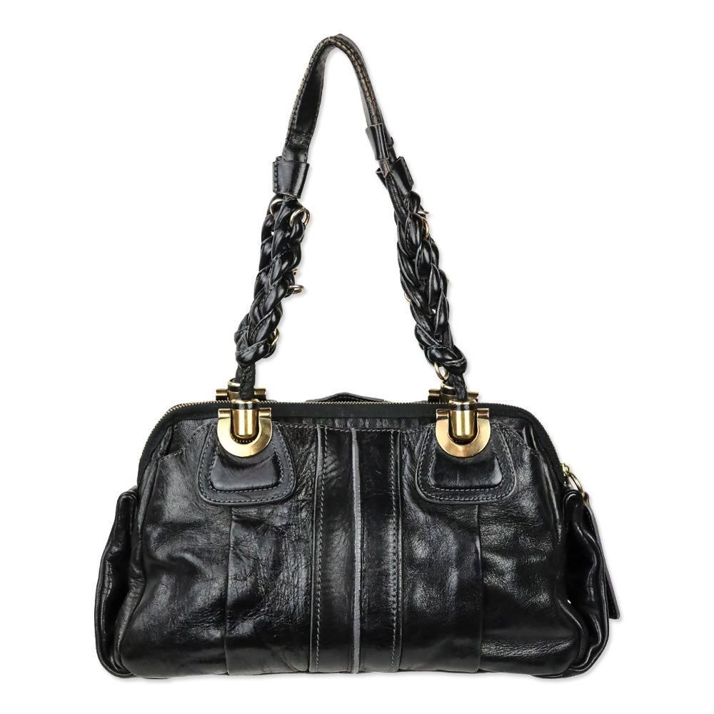 Chloé Héloïse Black Leather Satchel