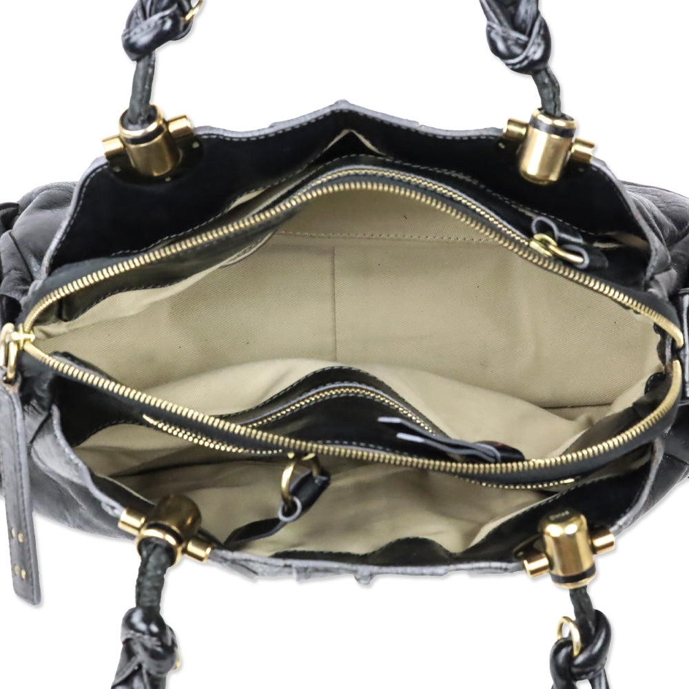 Chloé Héloïse Black Leather Satchel