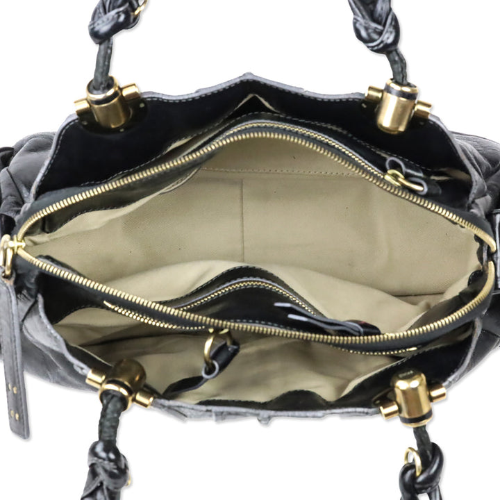Chloé Héloïse Black Leather Satchel