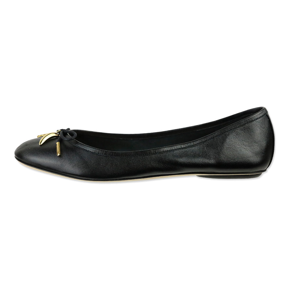 Chloé Iris Black Leather Ballerina Flat