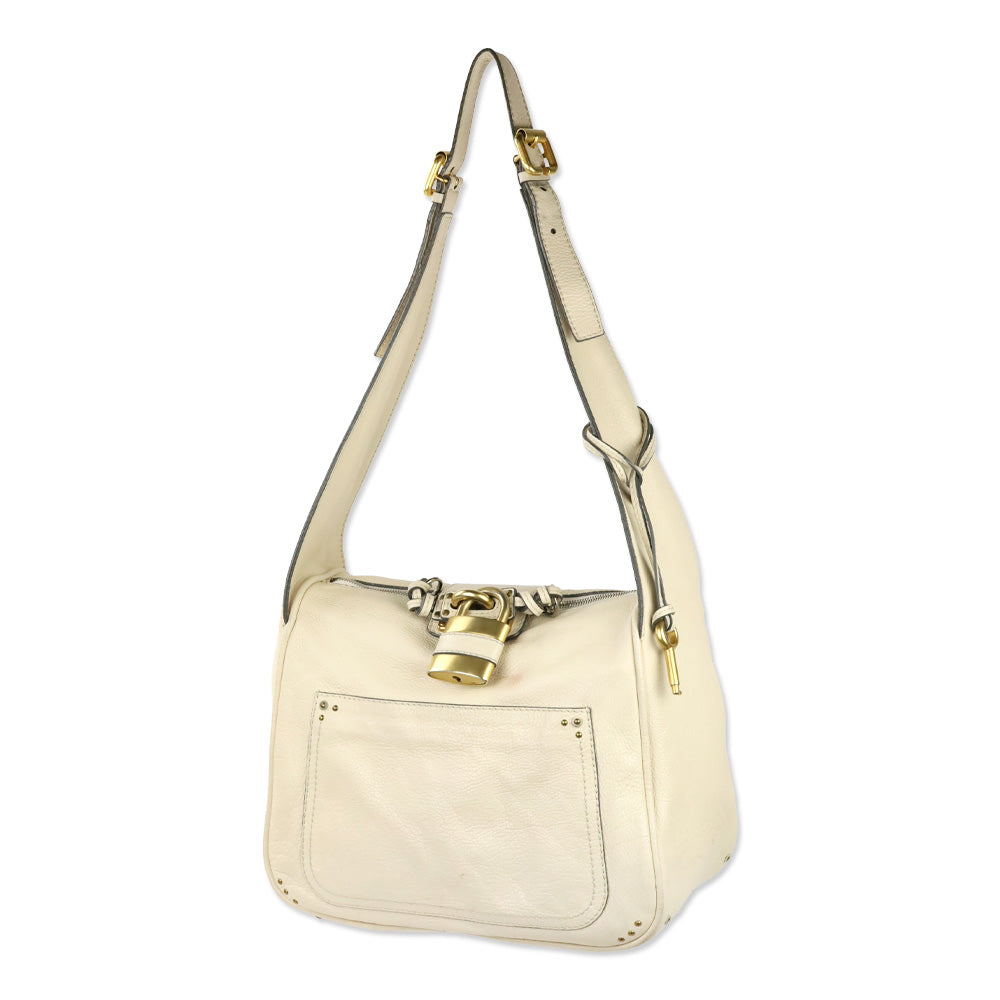 Chloé Ivory Leather Paddington Sac Shoulder Bag