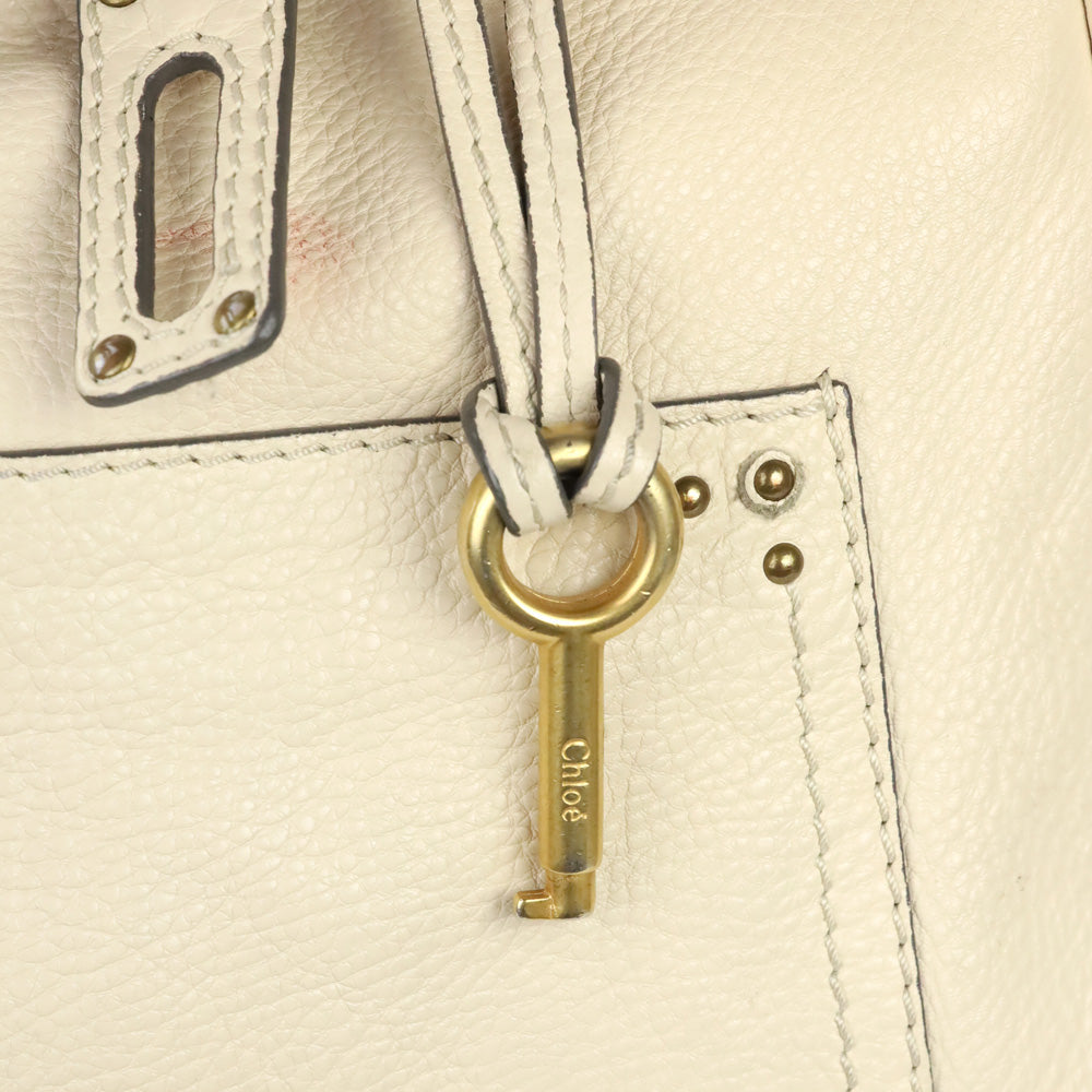 Chloé Ivory Leather Paddington Sac Shoulder Bag