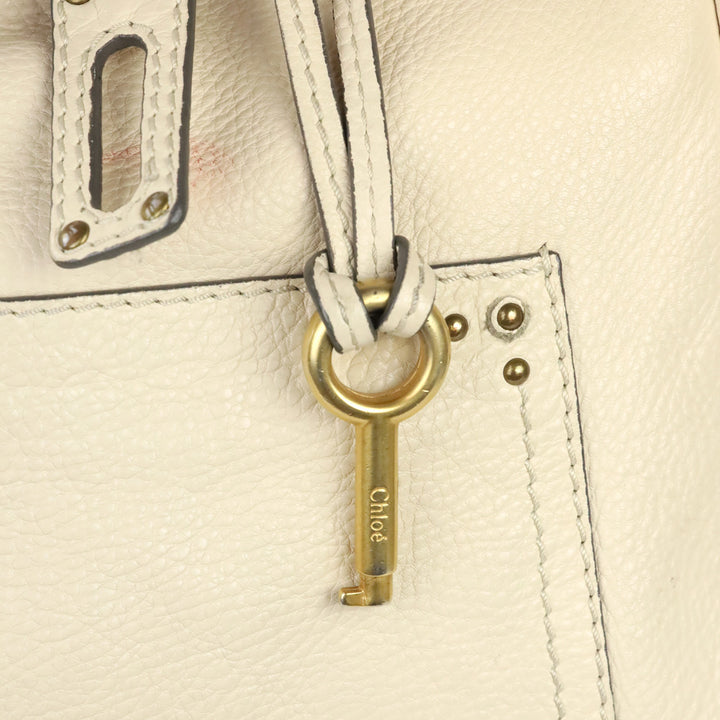 Chloé Ivory Leather Paddington Sac Shoulder Bag