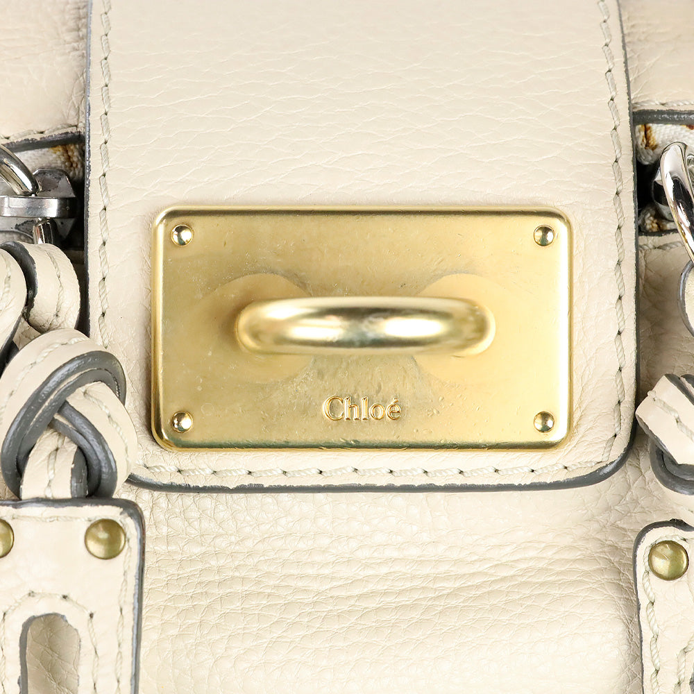 Chloé Ivory Leather Paddington Sac Shoulder Bag