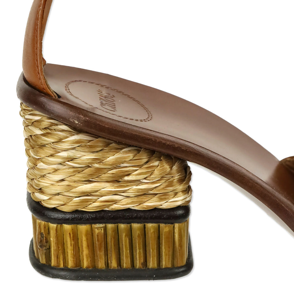 Chloé Laia Brown Leather Ankle-Strap Heel Sandal
