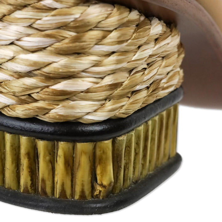 Chloé Laia Tan Leather Block-Heeled Mule Sandal