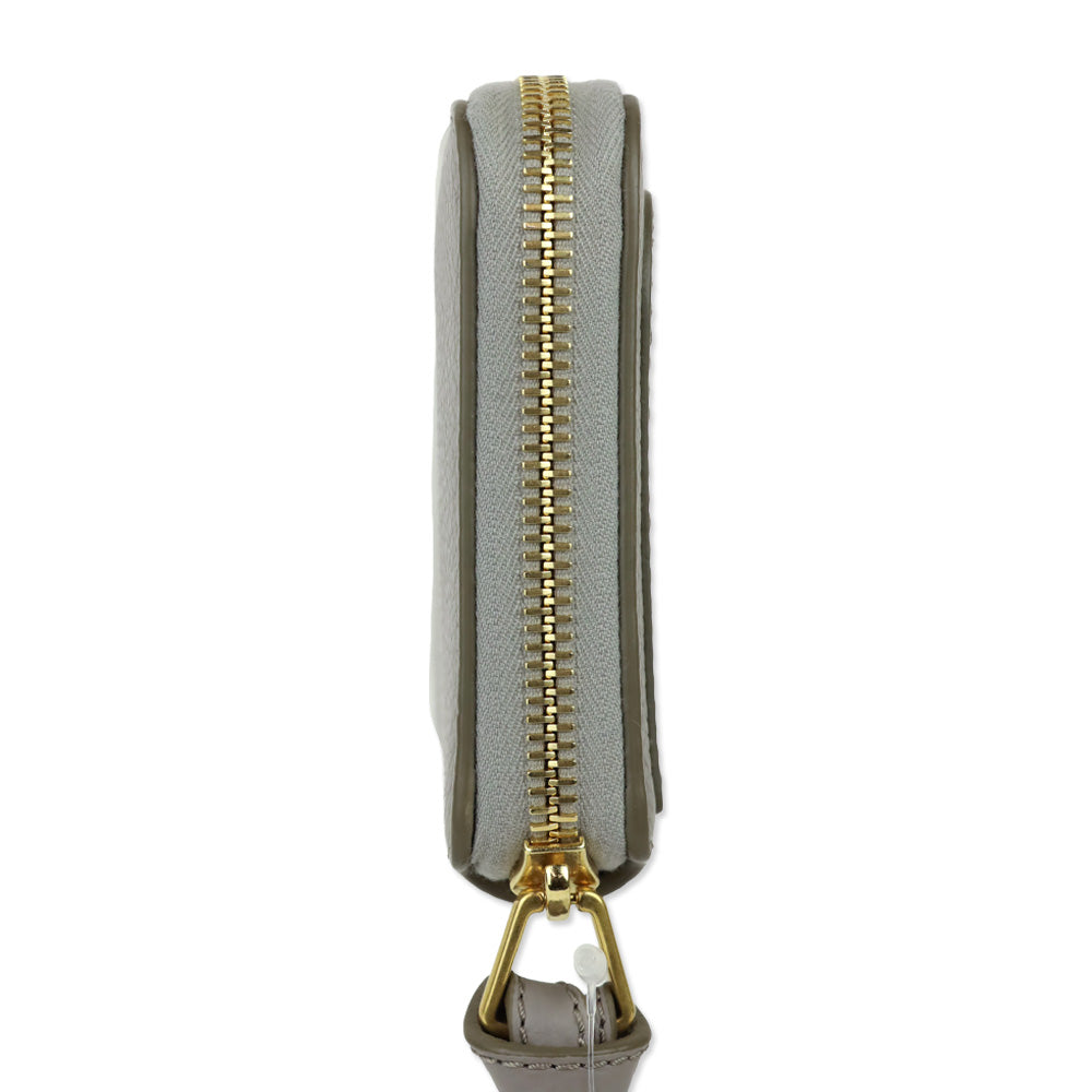 Chloé Marcie Cashmere Grey Leather Zip-Around Continental Wallet