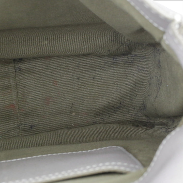 Chloé Marcie Grey Grained Leather Saddle Bag
