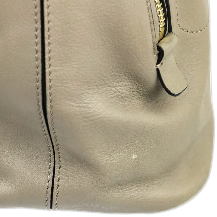 Chloé Motty Grey Leather/Suede Medium Faye Backpack