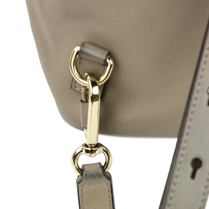 Chloé Motty Grey Leather/Suede Medium Faye Backpack